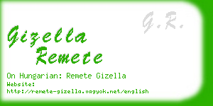 gizella remete business card